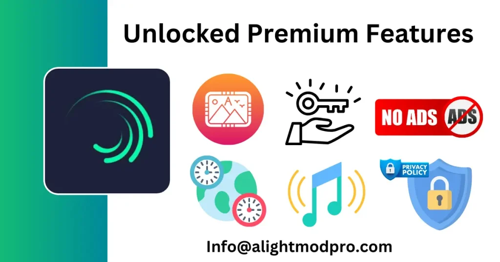 UNLOCKED PREMIUM FEATURES OF ALIGHT MOTION APK