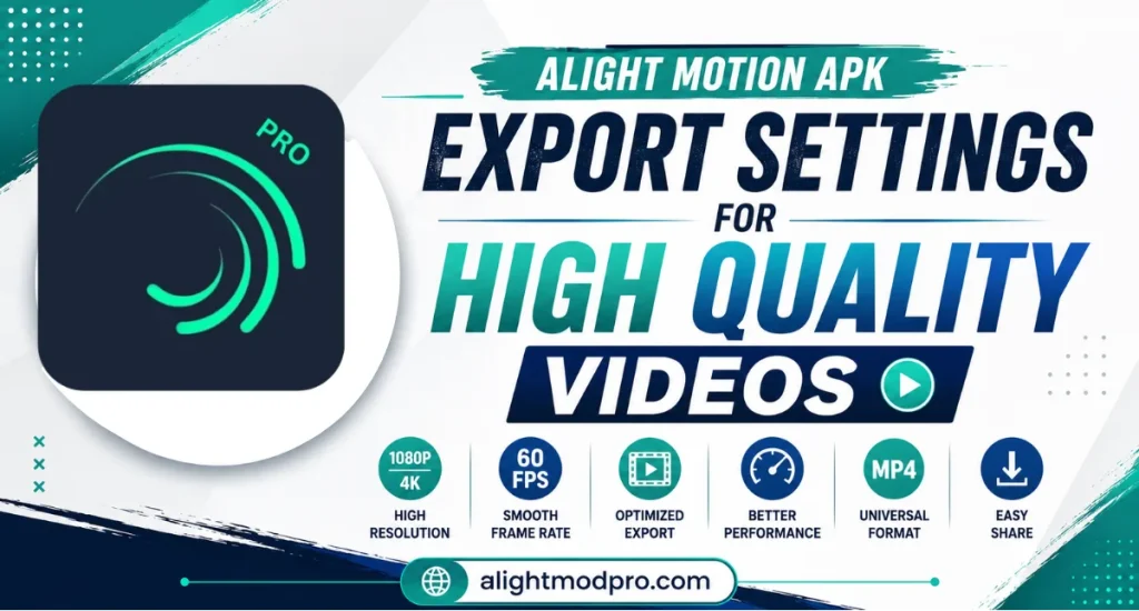 Alight Motion APK Export Settings for High Quality Videos