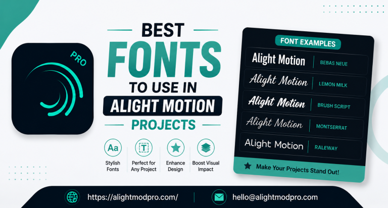 Best Fonts to Use in Alight Motion Projects