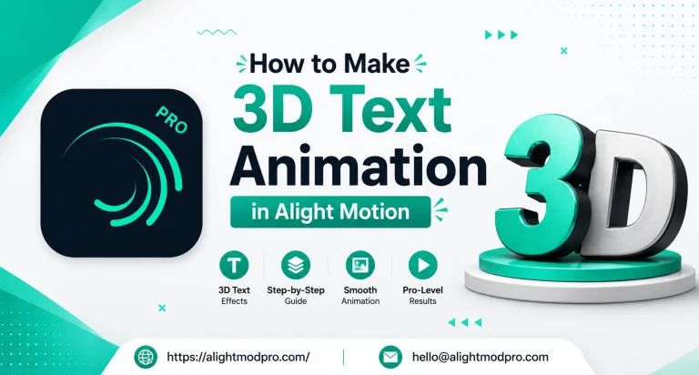How to Make 3D Text Animation in Alight Motion